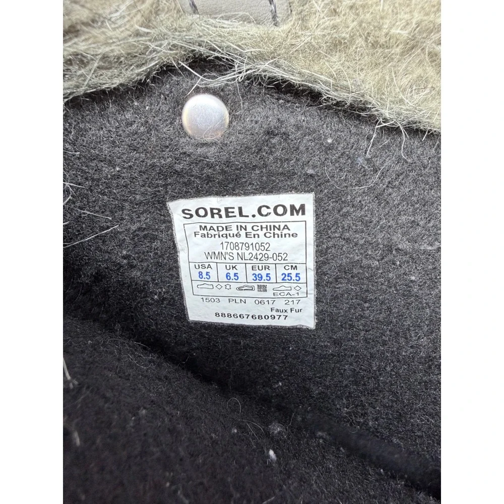 Sorel Joan of Arctic Quarry Grey Waterproof Faux Fur Snow Boots Womens